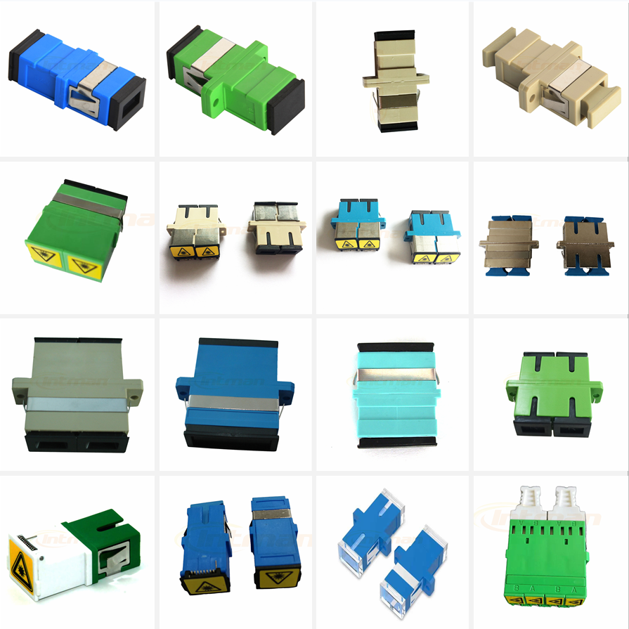  SCAPC Singlemode Simplex Fiber Optic Adapter Connectors with Flange 