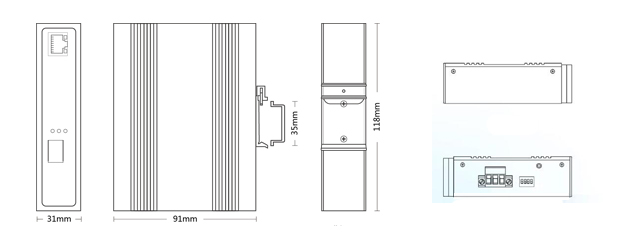 din rail media converter