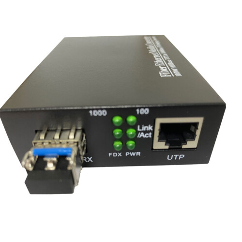 Gigabit Fiber to Ethernet LC Fiber Media Converter
